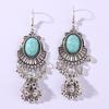 Bohemian Style Drop Earrings With Electroplated Oval Design For Female Accessories