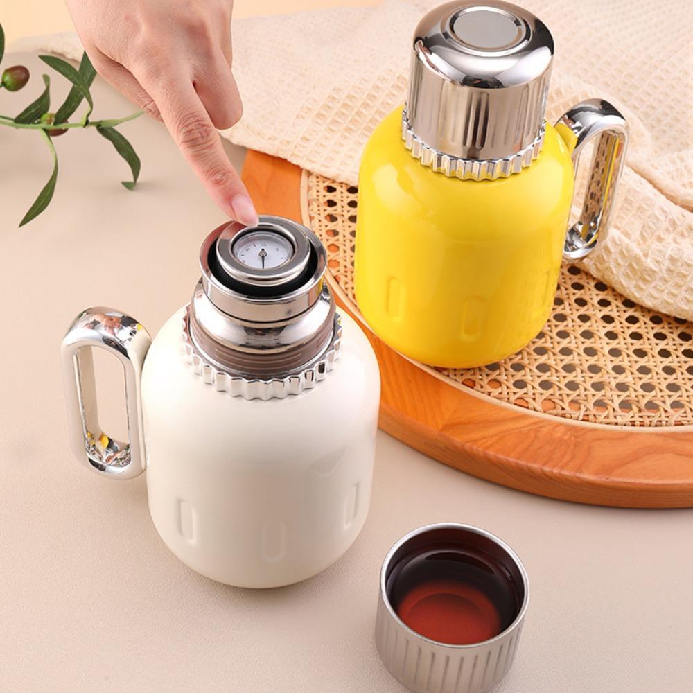 Изолированный чайник для заваривания чая с механическим дисплеем температуры и ситечком, термос-фляга из нержавеющей стали 316, герметичный
