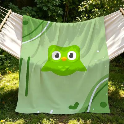 Образовательное Мультяшное Одеяло D-Duolingo Подходит Для Диванов Кроватей Офисов Автомобилей Путешествий На Открытом Воздухе Идеальный Подарок Для Друзей Семьи