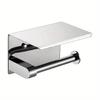 304 Stainless Steel Gold Bathroom Tissue Holder Double Roll Toilet Paper Holder with Phone Shelf Wall Mounted Tissue Dispenser
