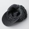 AVIREX Knit Cap with Loose Knit Knit Newsboy Winter Knit Newsboy Cap for Men and Mixed 057 89 Brim, Fit, Cap, Cap, Women, Charcoal,