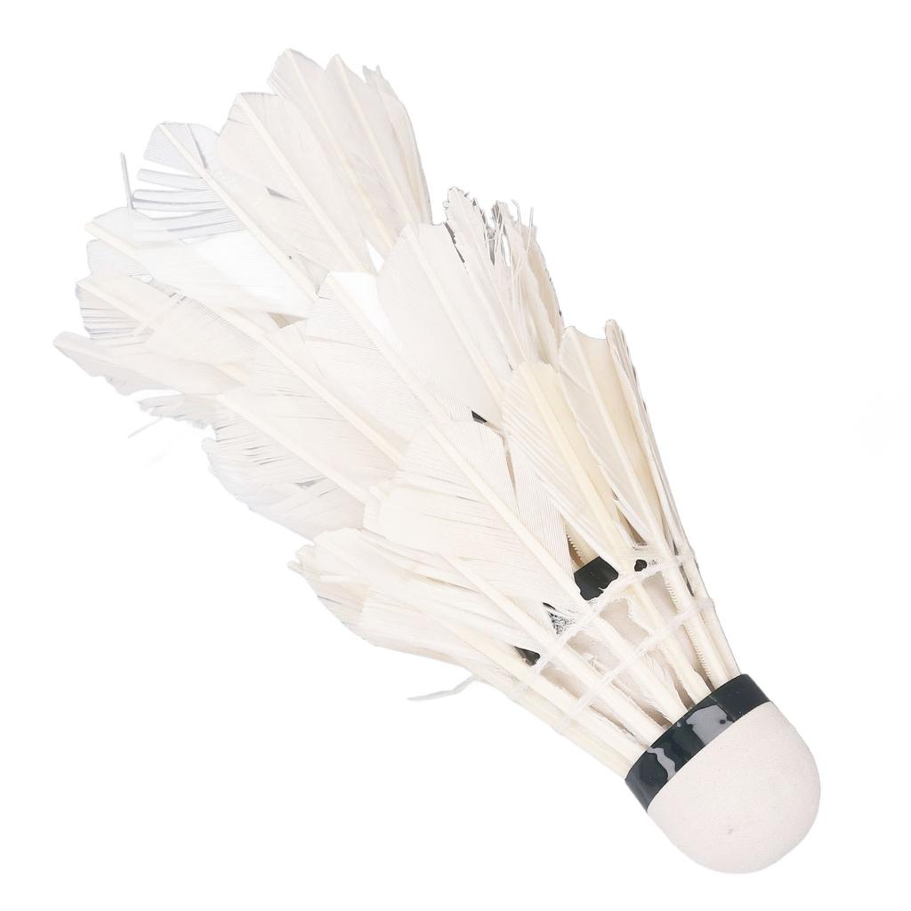 3pcs Goose Feather Badminton Professional Stable Durable White Shuttlecocks for Indoor Outdoor Sports