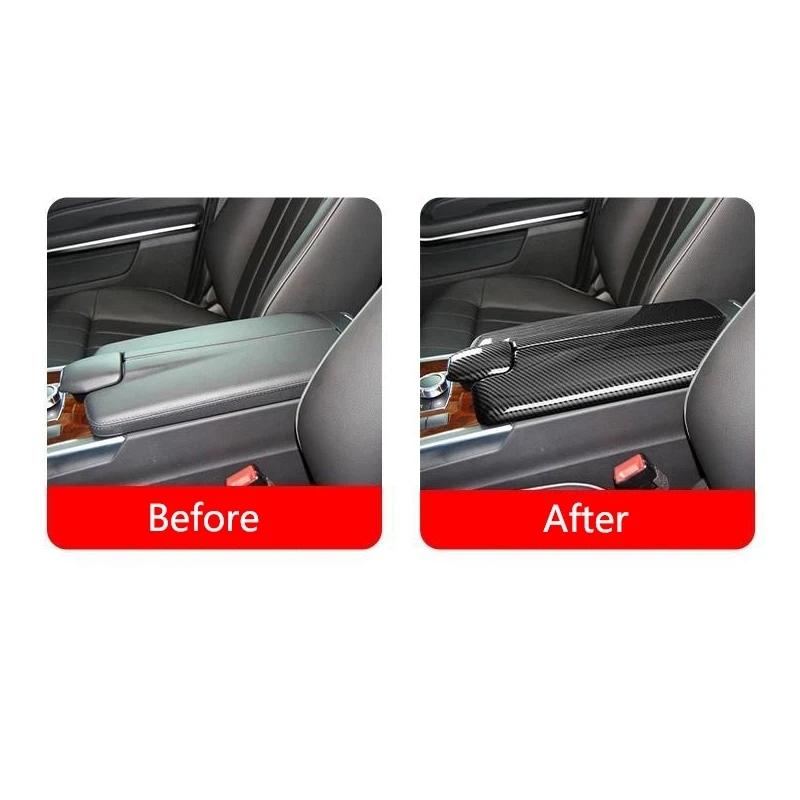 For Mercedes Benz E Class W212 CLS W218 Carbon fiber Accessories Center Console Lid Armrest Box Trim Protective Cover Sticker