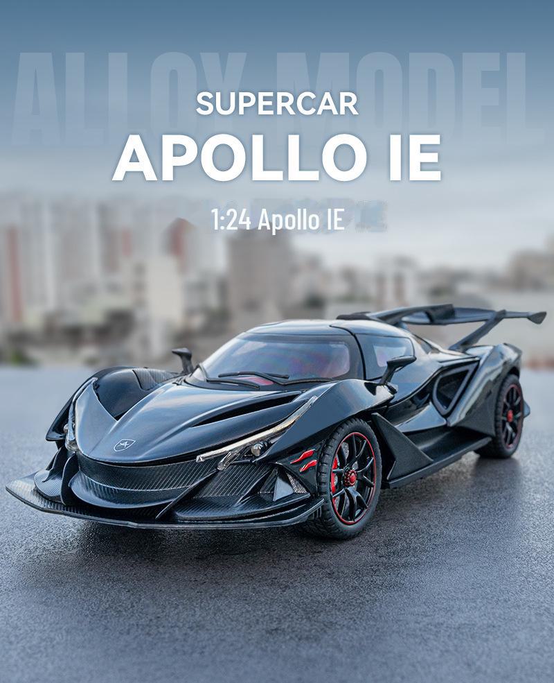 Аполлон IE 1:24 Модель автомобиля из легкого сплава: Спортивная игрушка с оттягивающимся механизмом, звуком и светом, с открывающимися дверцами