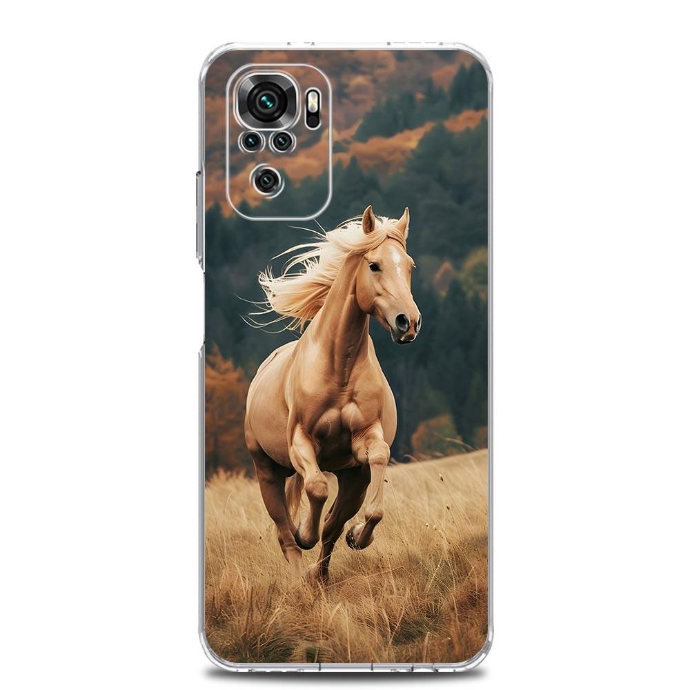 Чехол для телефона для Xiaomi Redmi Note 15 14 13 12 4G 10 11 Pro Plus 5G 14C 13C 12C 10C Чехол Красивые Элегантные Коричневые Лошади