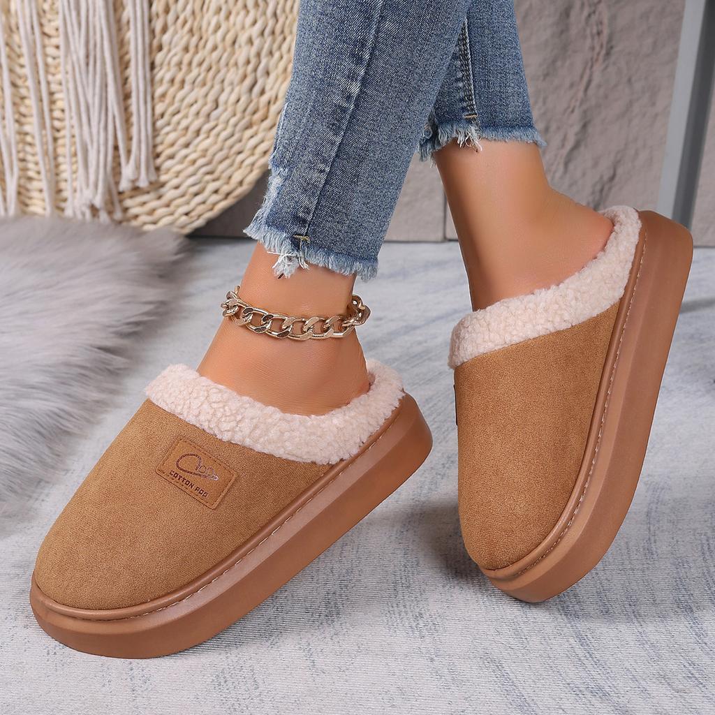 Women Slippers Thick Sole Anti Slip Snow Boots Women Fashion Warm Thickened Cotton Slippers Fashion Casual Sandals Slides Women