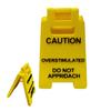 1/2Pcs Caution Overstimulated Desk Sign 3D Printed Warning Sign Funny Office Desk Signage Accessories