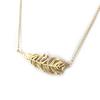 Les Trésors De Lily [M9595] - White Gold 'Gold Leaf' Gold-Plated Necklace
