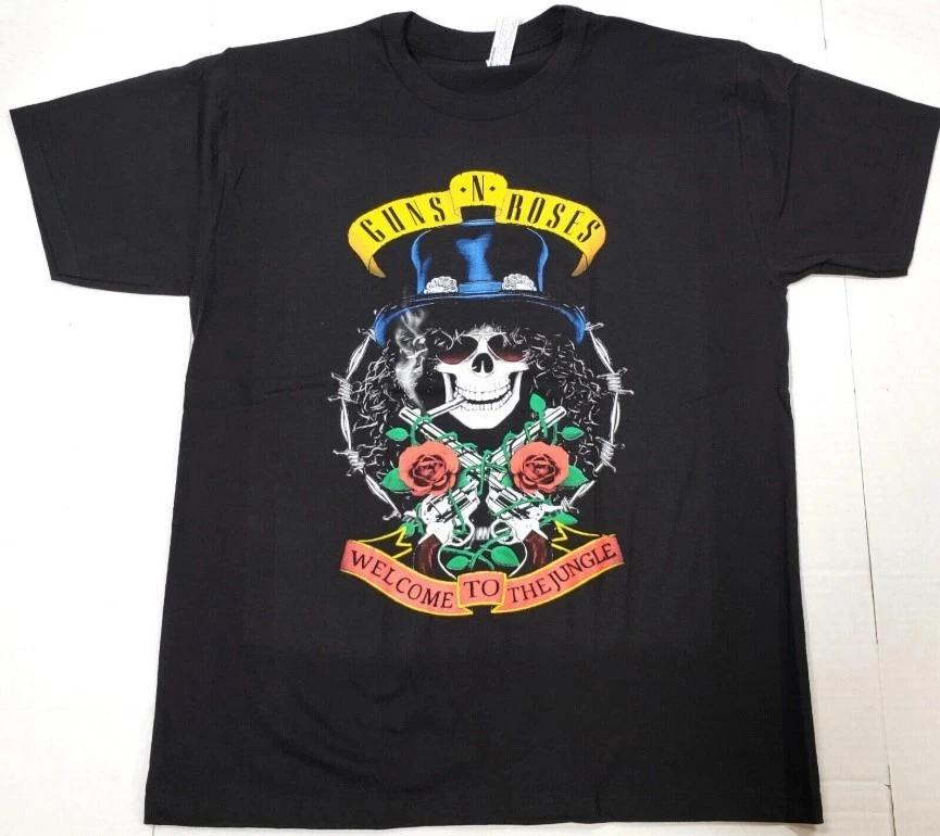 Футболка GUNS N ROSES Welcome To The Jungle Tee GnR Slash Взрослая Мужская Черная Новая