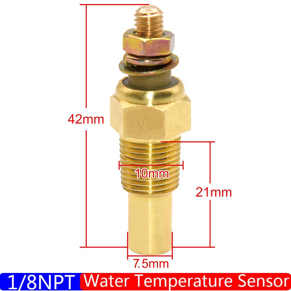 2026 1PCS Water Temperature Sensor 12MM 14MM 17MM 21MM Universal Water Temperature Sensor 3/8NPT 1/2NPT for Car Boat Gauge Meter