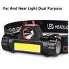 New Led Headlight Charging Waterproof Astigmatism Cob Headlight Outdoor Camping Multifunctional Headlights