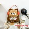 Panda Plush Little Bag Doll With Earphones Raccoon Crossbody Bag Gift Present