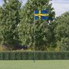 VidaXL Flag of Sweden and 5.55 M Pole Aluminium 3147142