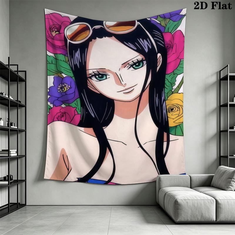 Boa Hancock Wall Tapestry Aesthetic Wall Hanging Printed Fabric Blanket Decorative Tapestries For Bedroom Living Room Home Decor