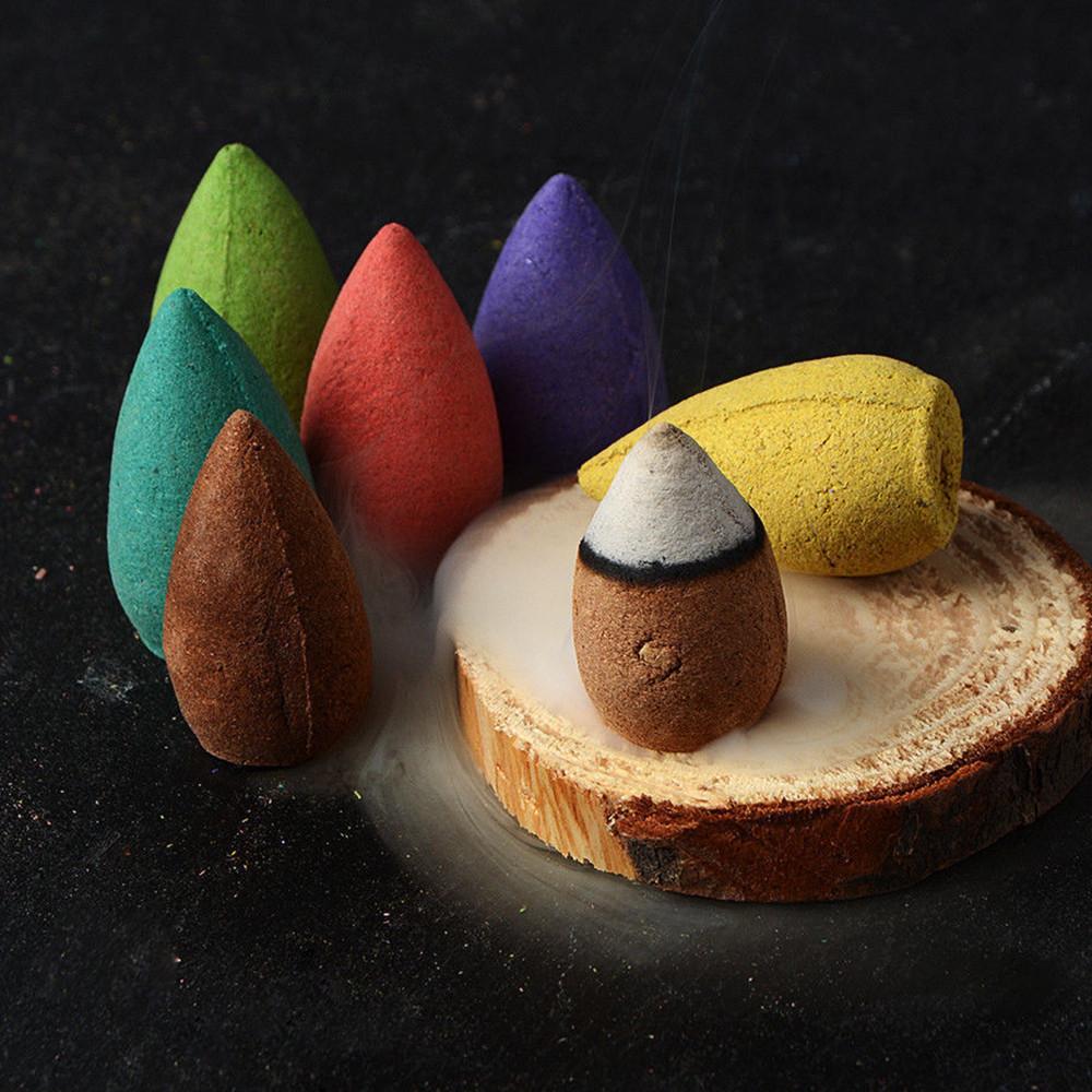 30/60/100 шт. смешанные конусы для благовоний, используемые для уда, обратная пуля, курильница с обратным потоком, конус, запах, смесь благовоний, ароматерапия