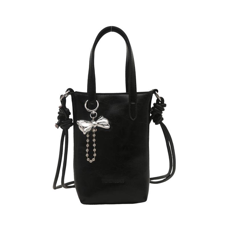 Новая повседневная сумка через плечо для мобильного телефона, простая и модная корейская сумка через плечо, женская красивая сумка-ведро