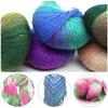 Пряжа Радужный Цвет DIY Вязание Градиентный Цвет Мягкая Вязка Нить Крючок Ручное Вязание Шерстяная Пряжа