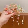 Fan Children's Hairpin Tassel Chinese Style Hair Stick Classical Flower Hair Comb  Girl