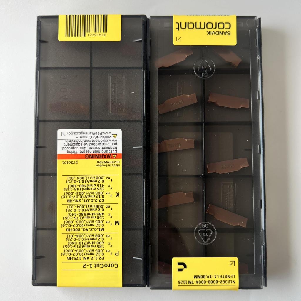 Sandvik / N123G2-0300-0004-TM 1125 / Оригинальная шведская пластина из твердого сплава 10 шт