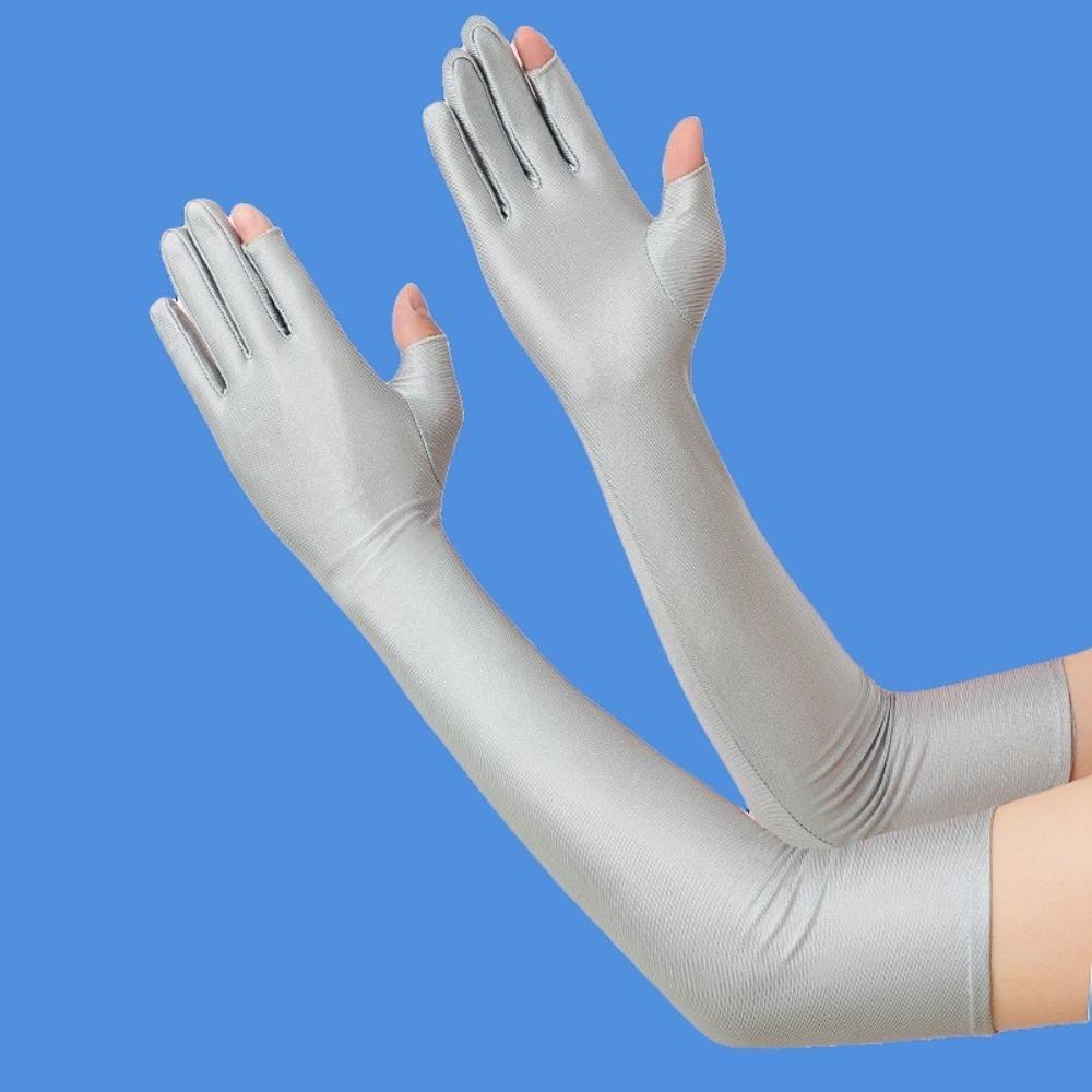 Breathable Sunscreen Gloves Touchable Screen Nail Art Mittens New Long Sleeve Summer
