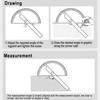 Регулируемый транспортир на 180 градусов, манометр из нержавеющей стали, штангенциркуль с круглой головкой, измерительная линейка для деревообработки, инженерный чертеж