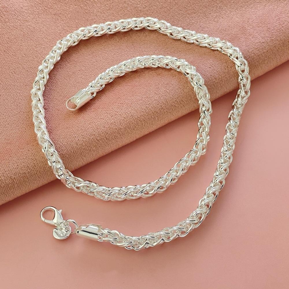 2026 Jewelry Copper Plated 925 Silver 6MM Chopin Necklace 18-24 Inches