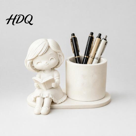 Милый настольный органайзер 3D-печатный подставка для ручек Креативный настольный для карандашей Гелевых