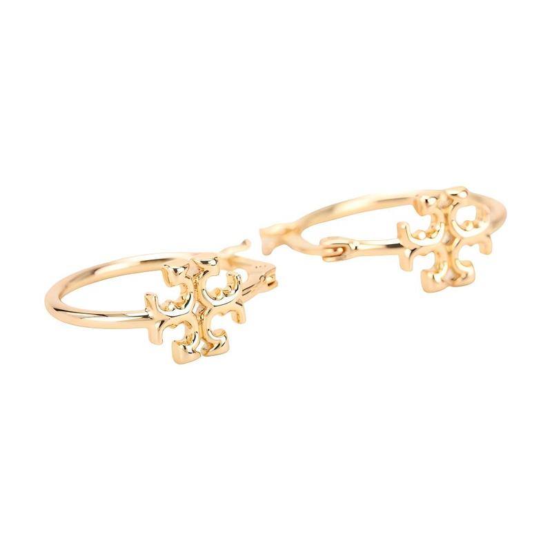 TORY BURCH Cross Logo Metal Earrings Women's Gold 138067720-gold F