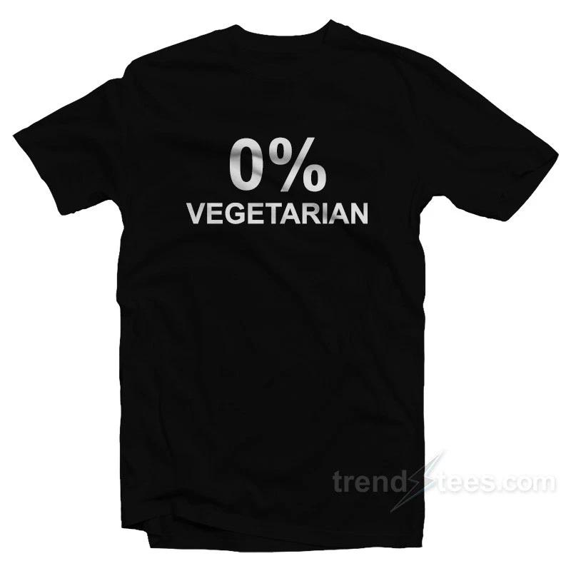 Вегетарианская футболка 0% Ноль Процентов Для Унисекс