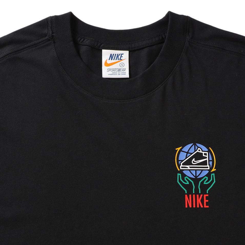 Nike Logo Print Breathable Short Sleeve T-Shirt Men Tops Black DA1490-010