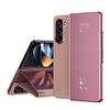 Чехол для телефона Samsung Z Fold 7 Глянцевый кожаный чехол-зеркало с невидимой подставкой Защитный чехол Подходит для Samsung Z Fold 6 5