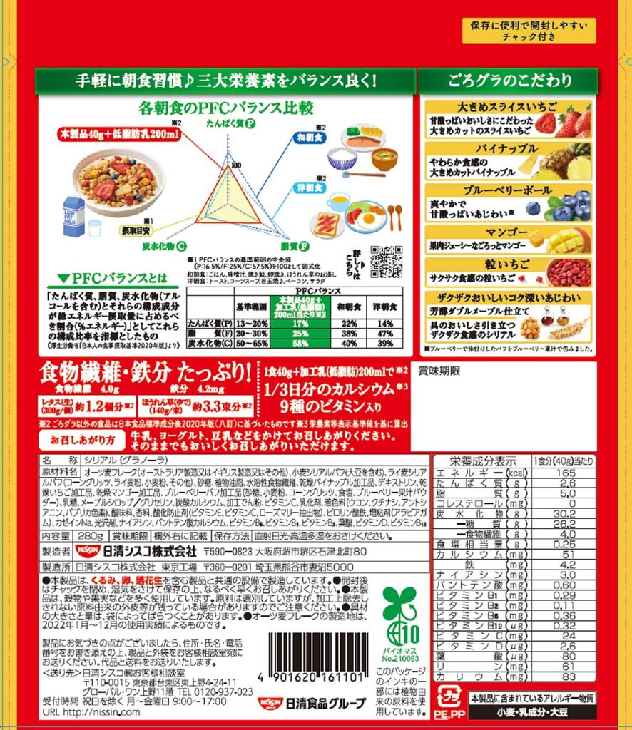 Nissin Cisco Gorogura Luxury Fruit 280 г x 6 пакетиков