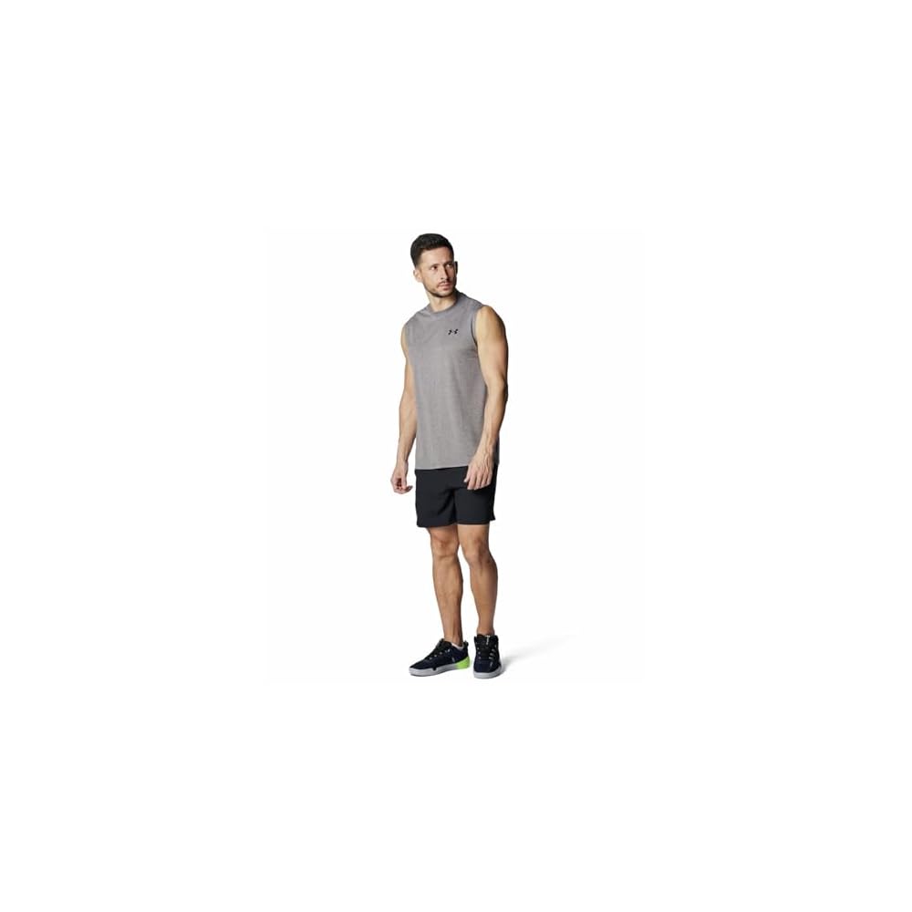 Training T-Shirt UA Tech Sleeveless Shirt 1367452090 Carbon Heather Men's MD