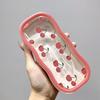 Pink Bow Glasses Case Cherry Eyewear Holder Fashion Eyeglass Case for Sunglasses Reading Glasses
