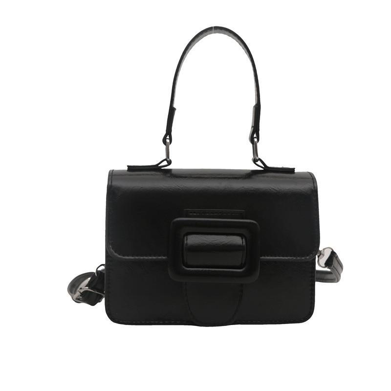Fashionable Small Square Bag For Women Versatile Shoulder Crossbody Bag In Black
