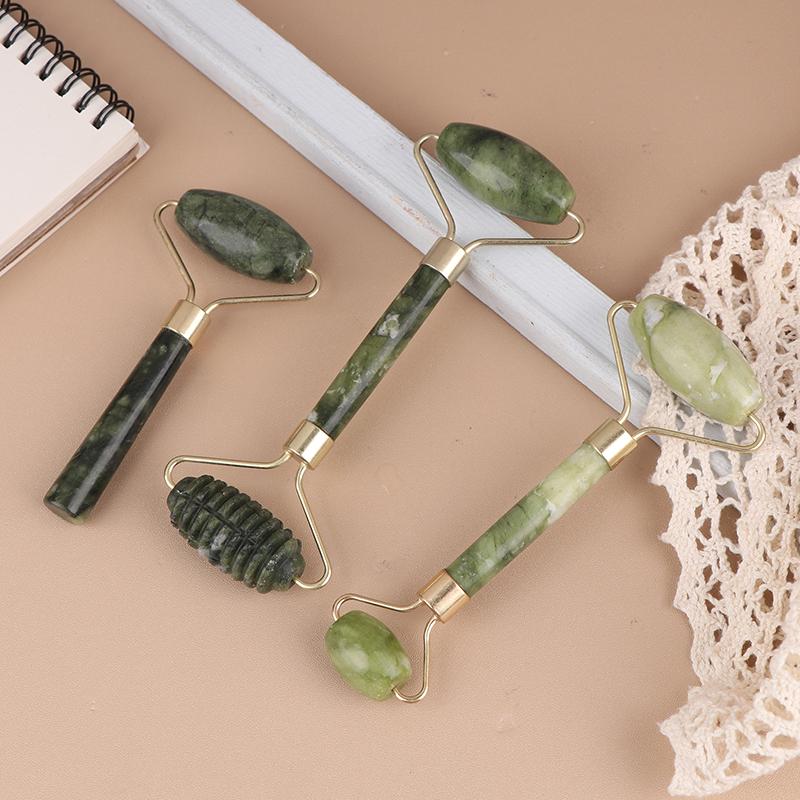 3 шт. Гуаша натуральный камень массаж лица нефритовый ролик Гуаша набор инструментов для массажа тела и лица спа