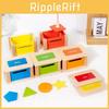 Color Classification Wooden Coin Box Toy For Cognitive Skill Fine Motor Training