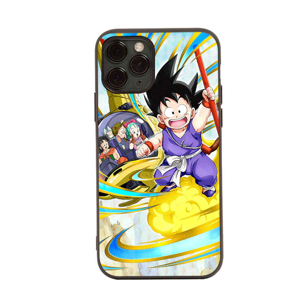 Чехол WD10 Dragon Ball Black Soft для iPhone 16 15 Plus 14 13 Pro 8 SE XR XS Max P30 Nova 5T Y5P Y6 Y7 Y8P Y9 Realme C30 C33 C31 VIVO Y36 V27