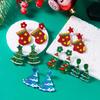 European & American Christmas Tree Acrylic Earrings - Cute, Versatile Holiday Party Accessories