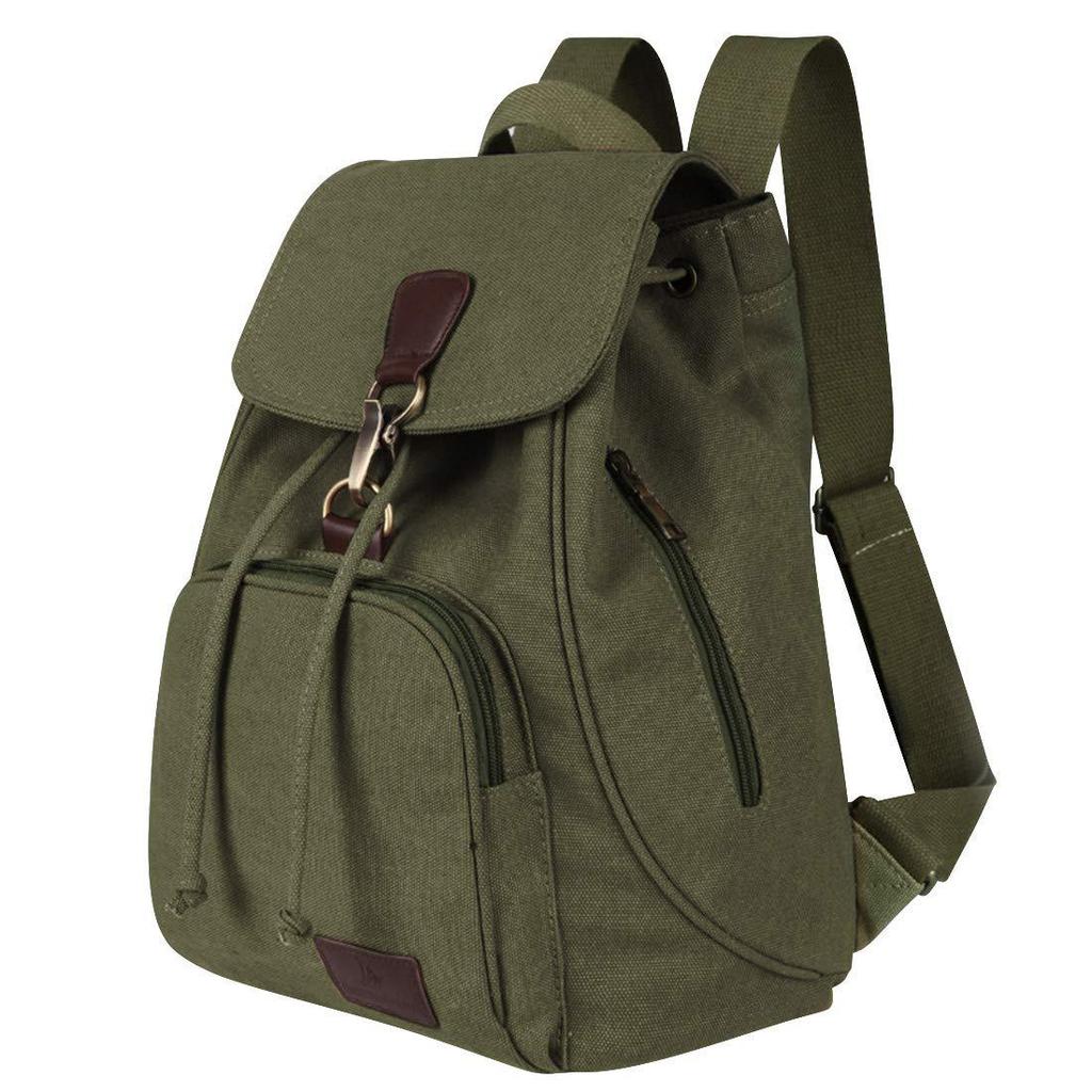Vintage Canvas Bag Cool Trendy Casual Backpack Women'S Ultra-Light Outdoor Travel Backpack College Student Schoolbag