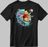 Winnie The Pooh Bear Characters Short Sleeve White-Black Men's / Women C521