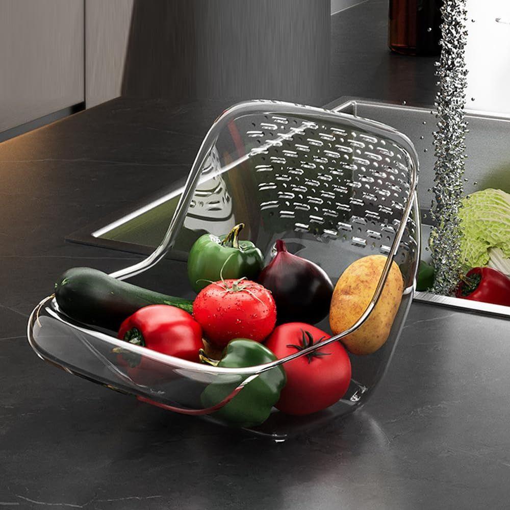 Multifunctional Sink Drain Basket Fruit Washer Drainer Container  for Household
