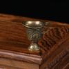 European Style Copper Teacup Carved Holy Water Cup Cute Antique Teacup Ornaments National Trend
