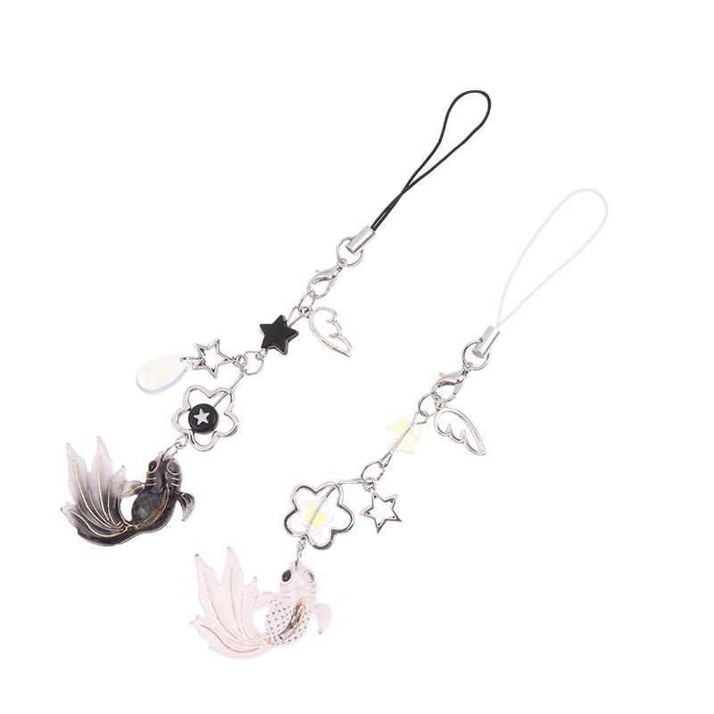 Брелок-звезда в виде разноцветной рыбы, ремешок на запястье, подвесная цепочка для мобильного телефона