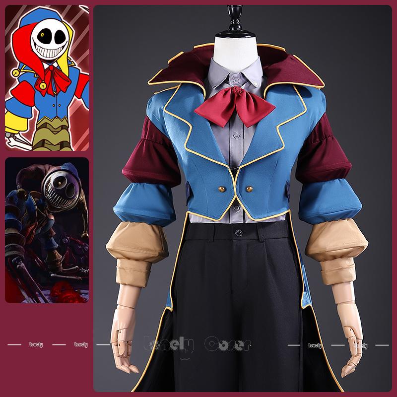 Poppy Cos Prototype Cosplay Costume Blue Coat Three-pronged Hat Red Bow Tie Hand Props Playtime Outfit for Halloween Costume Cos