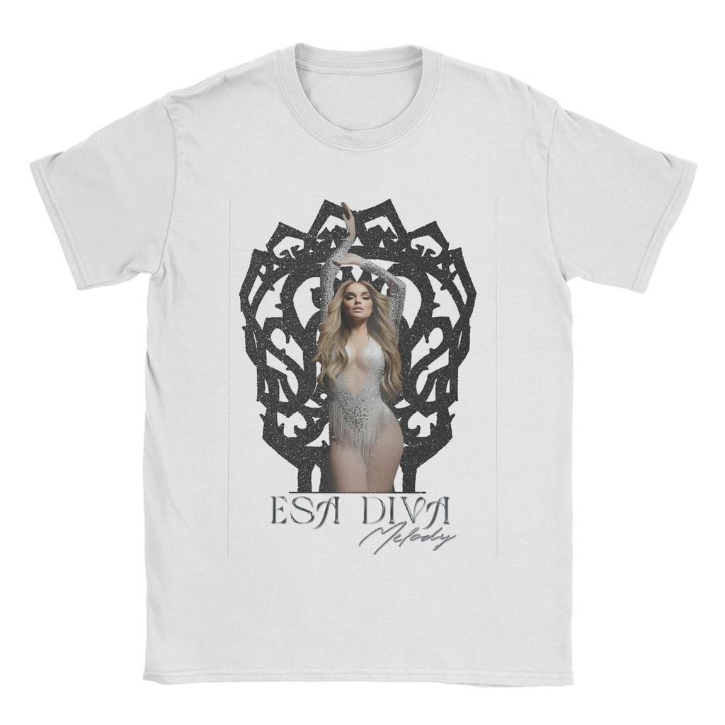 Футболка Харадзюку Летняя MELODY ESA DIVA ЕВРОВИДЕНИЯ 2025 ИСПАНИЯ Футболки Хлопковая футболка для мужской Крутая одежда с коротким рукавом