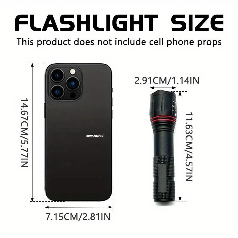 Ультрафиолетовый фонарик 395 нм T6 LED 3 режима USB перезаряжаемый - Мощный зумируемый черный свет для геля для ногтей, скорпионов, насекомых Алюминиевый сплав