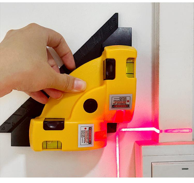 90° Tile Laying Tool: Wall & Floor Tile Level with Laser Right Angle Meter