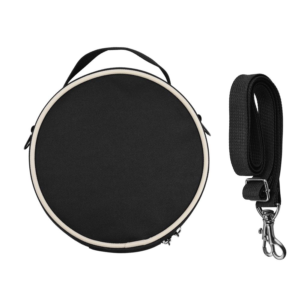 Portable Thumb Piano Soft Case Waterproof Fabric Circle Shape Kalimba Storage Bag Multi-Functional Round Gig Bag with Adjustable Strap for 10 Keys 17