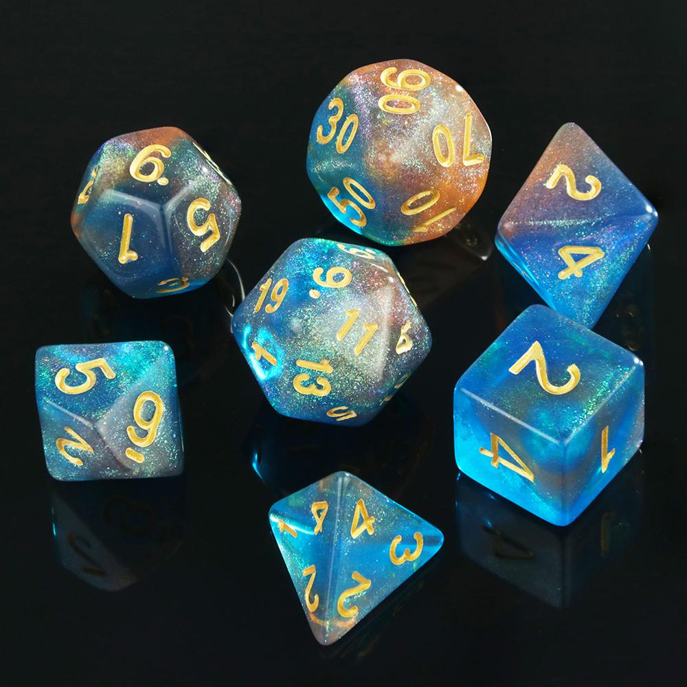 Набор многогранных кубиков DND, двухцветные игровые кости, настольная игра для бара, клуба, вечеринки